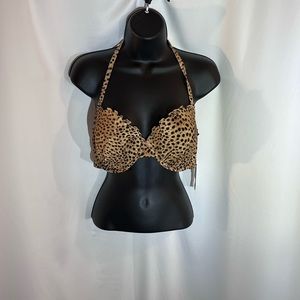 36D leopard print swim top from shade and shore